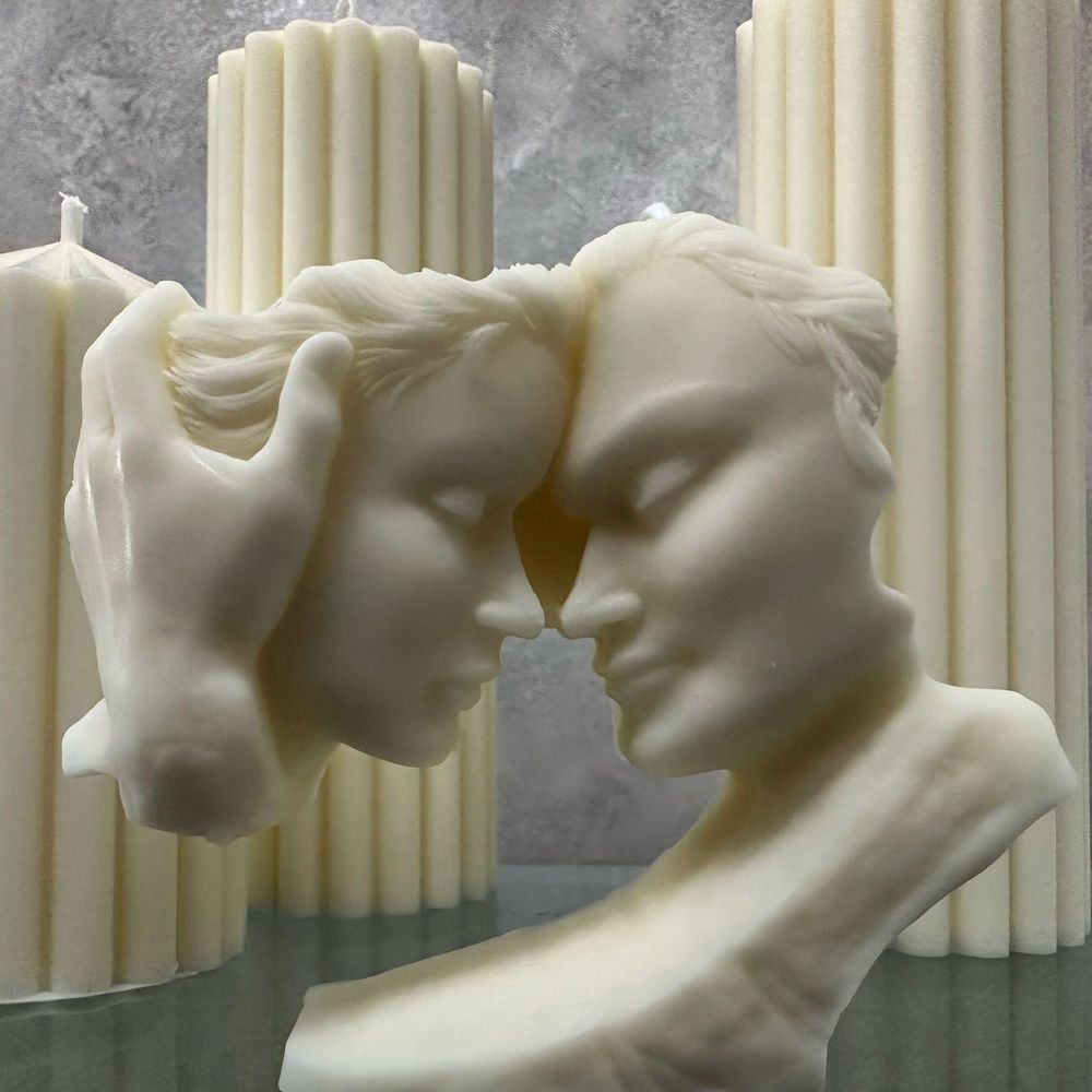Unique Candle 2 wicks - Shaped Sculptural Candle Soy Wax Candle Home Decor Gift